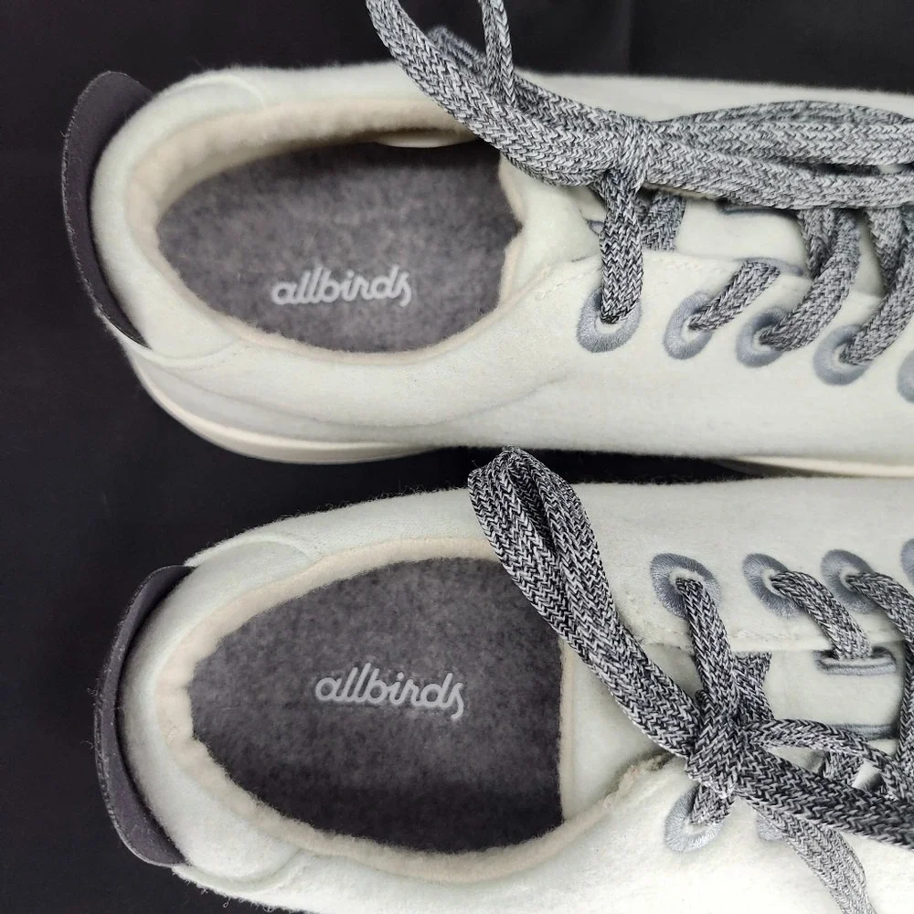 Allbirds‎ Mens Wool Pipers Shoes Size 9 Cream White Low Top Sustainable Sneakers